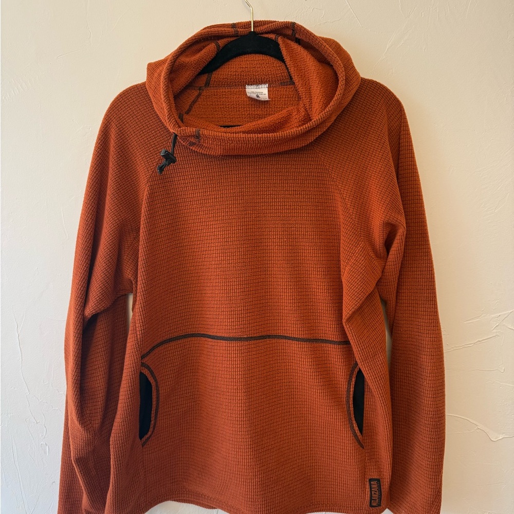 Burnt Orange Melanzana Micro grid V2 Hoodie - Men’s Large